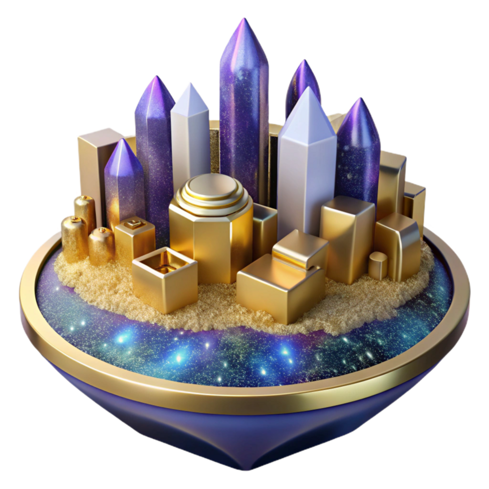vibrant artistic Three Point Perspective Cityscape Isolated Element png