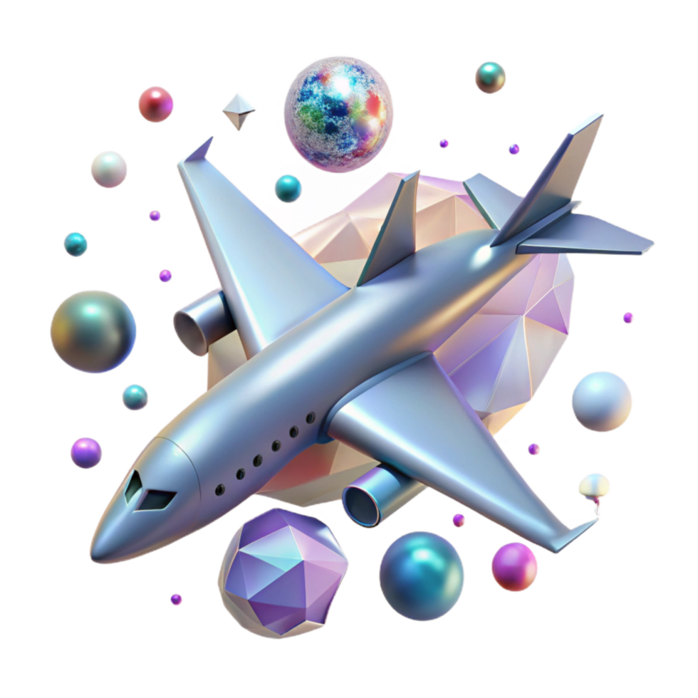vibrant creative Airplane with Contrail Cutout detailed png