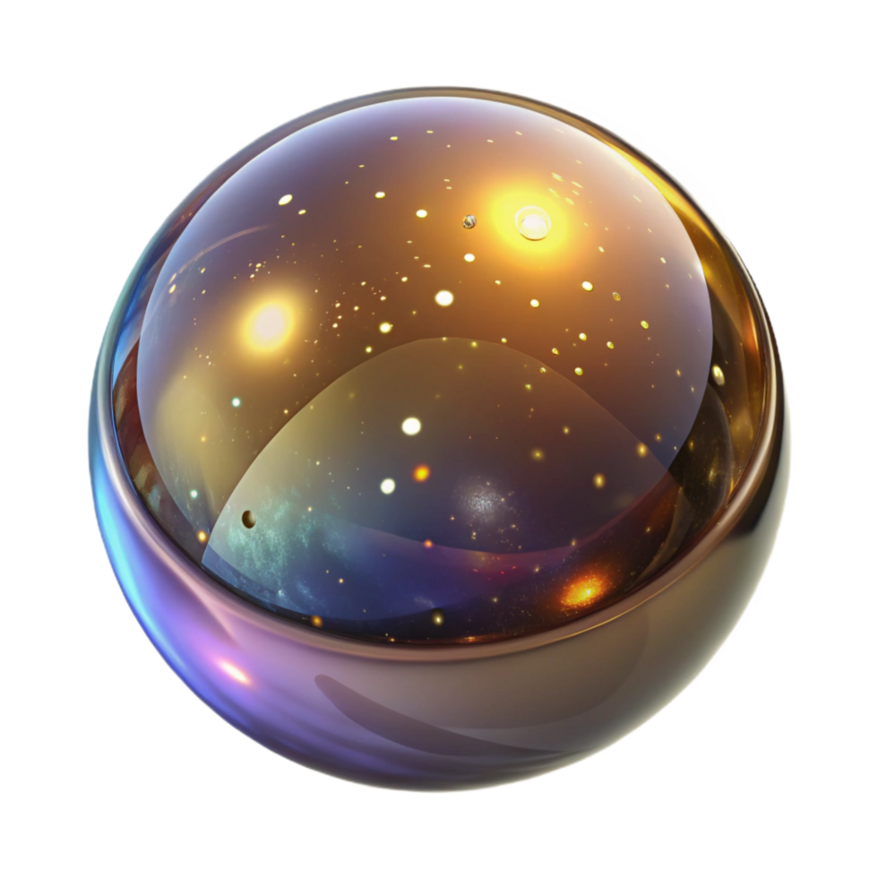 elegant minimalist Transparent Background Perspective Glass Sphere premium png