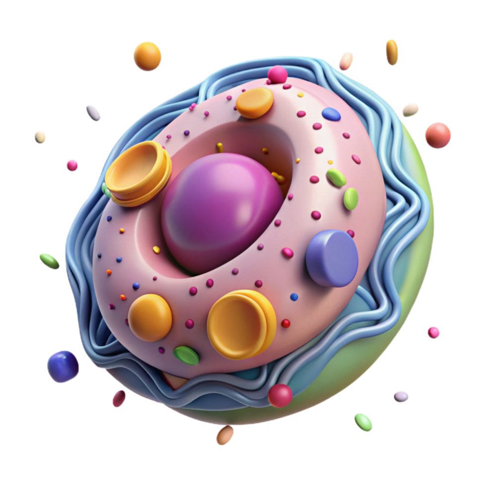 impressive traditional Animal Cell Diagram Labeled Parts Cutout detailed png