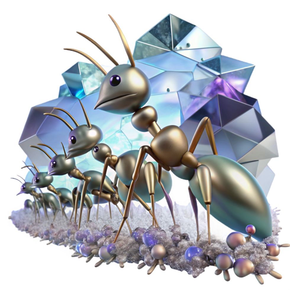 vibrant modern Ant Colony Marching Transparent Background with Organized Movement genuine png