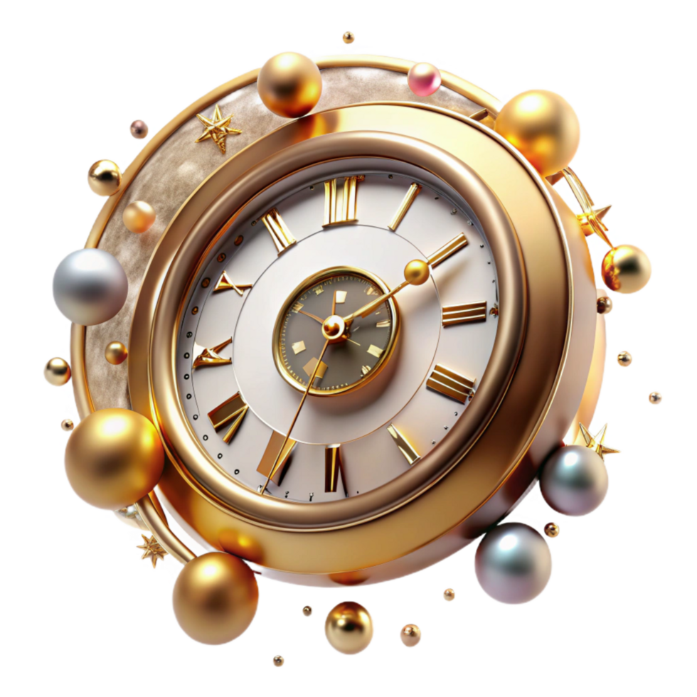 elegant creative Antique Clock Face Close Up Transparent Background premium png