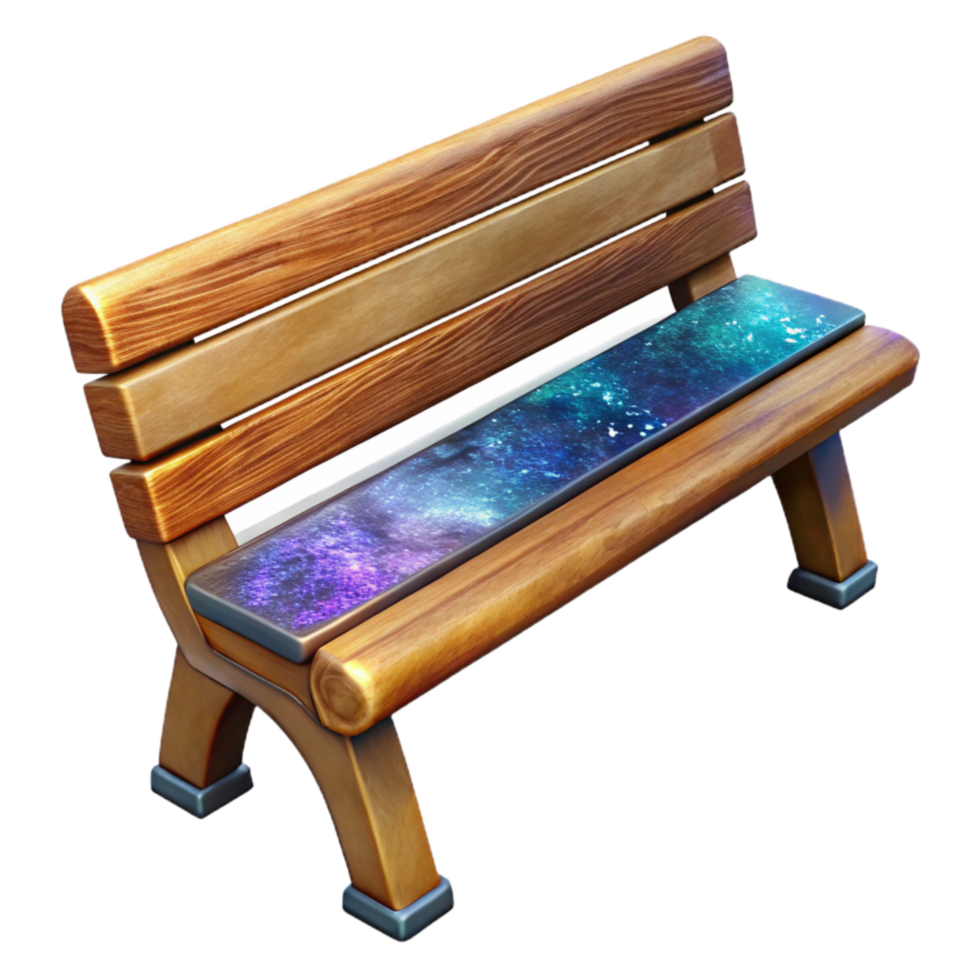dramatic rustic Urban Park Bench Wooden Slats Transparent high resolution png