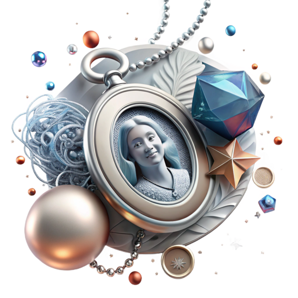 beautiful abstract Antique Silver Locket with Floral Engraving Cutout high quality png