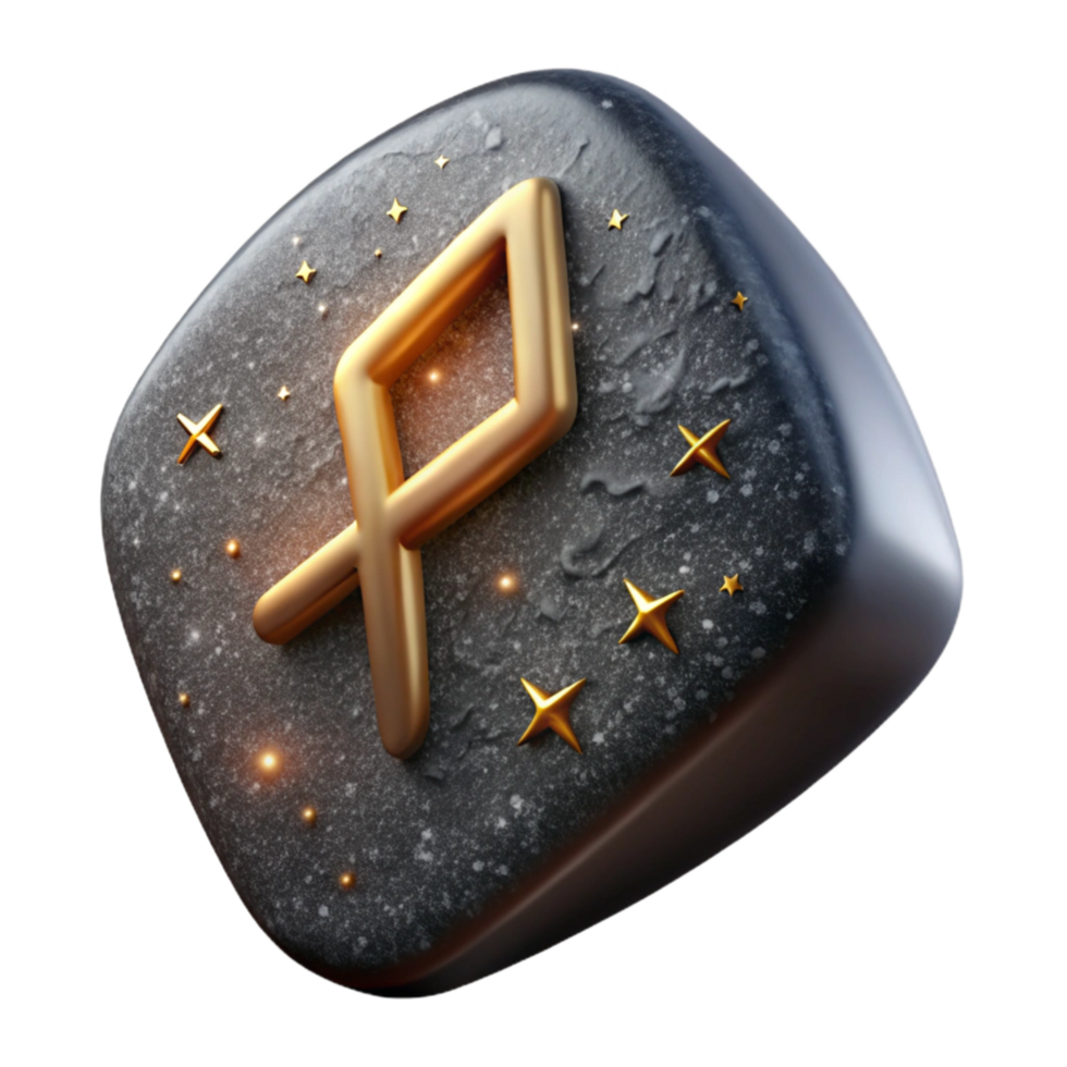 elegant rustic Viking Rune Stone Inscription Closeup Grey Isolated Element original png