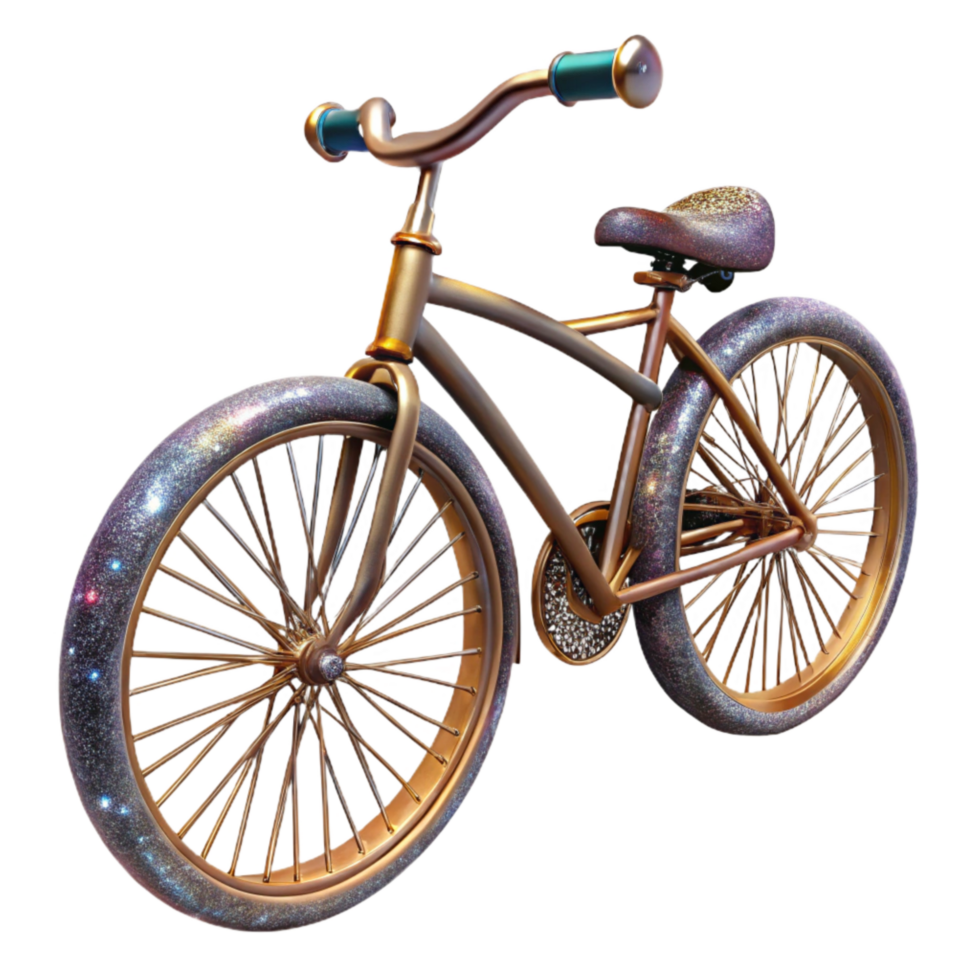 wonderful creative Vintage Bicycle Cutout with Wire Wheels premium png