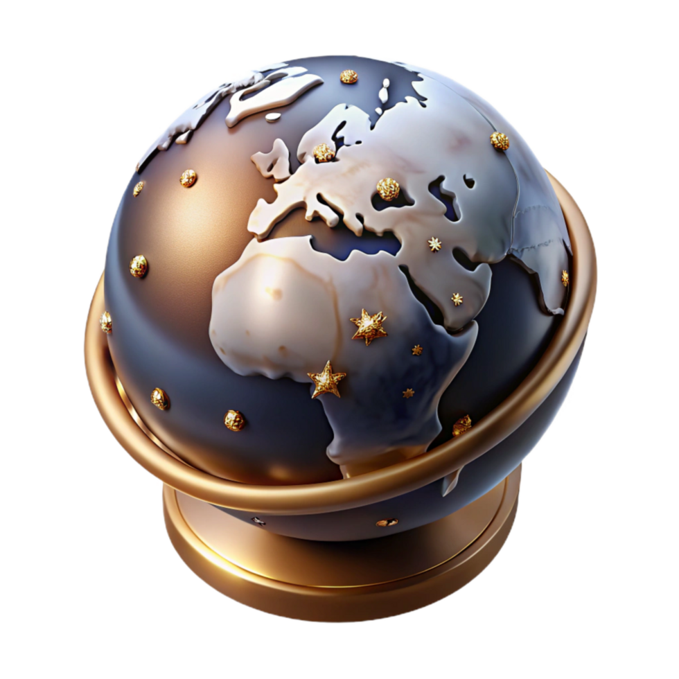 wonderful contemporary Vintage Globe Isolated with Soft Lighting high resolution png