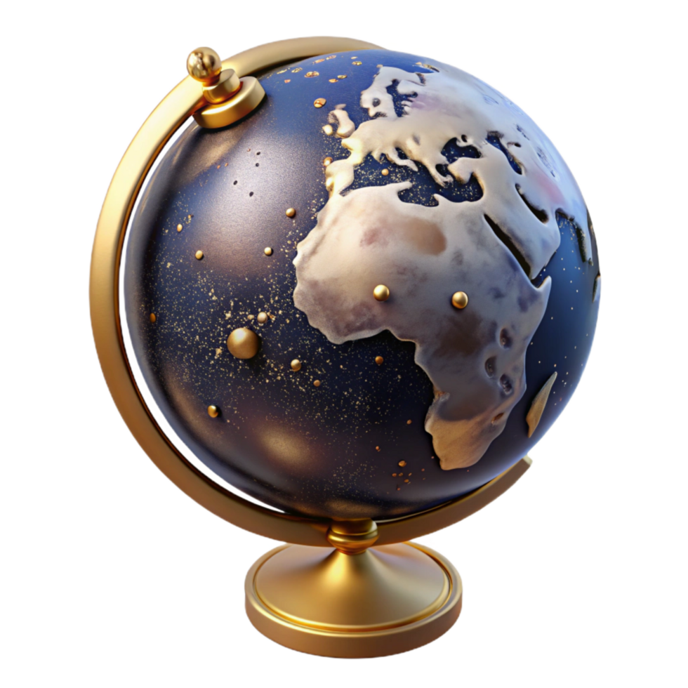 vibrant vintage Vintage Globe Isolated with Soft Lighting high resolution png