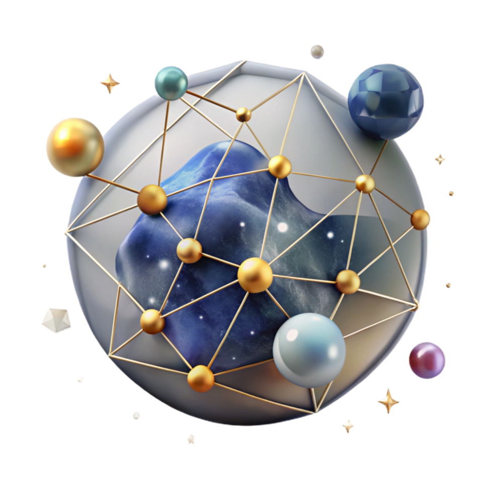 vibrant contemporary Astronomical Chart Isolated with Constellation Outlines high quality png