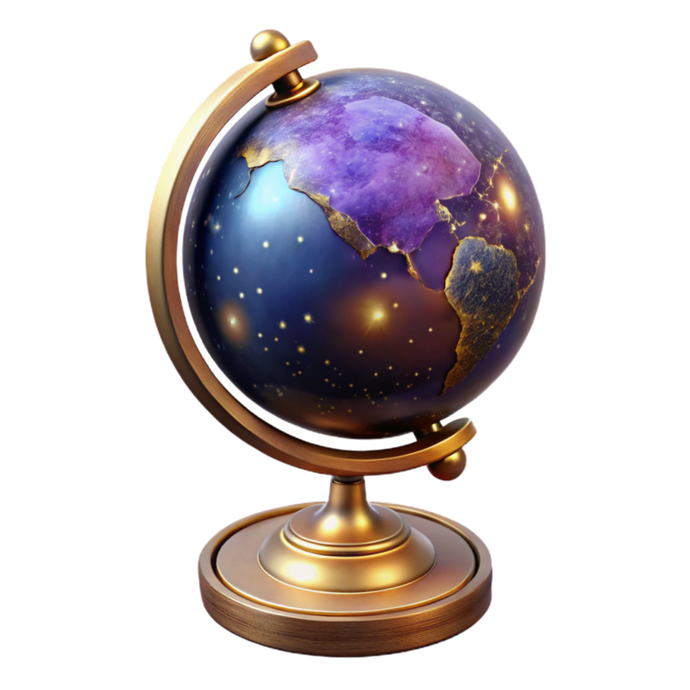 wonderful traditional Vintage Globe with Stand Isolated Element detailed png