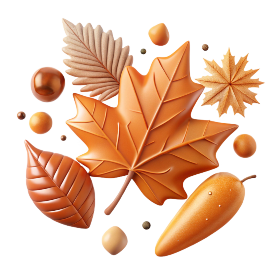 impressive abstract Autumn Leaf Collection Cutout Isolated Elements exclusive png