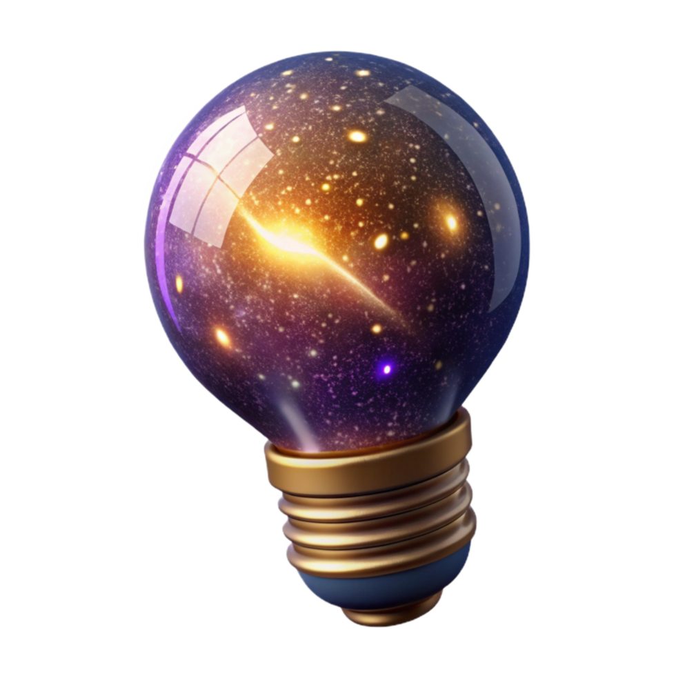 beautiful abstract Vintage Light Bulb Isolated on Transparent Background png