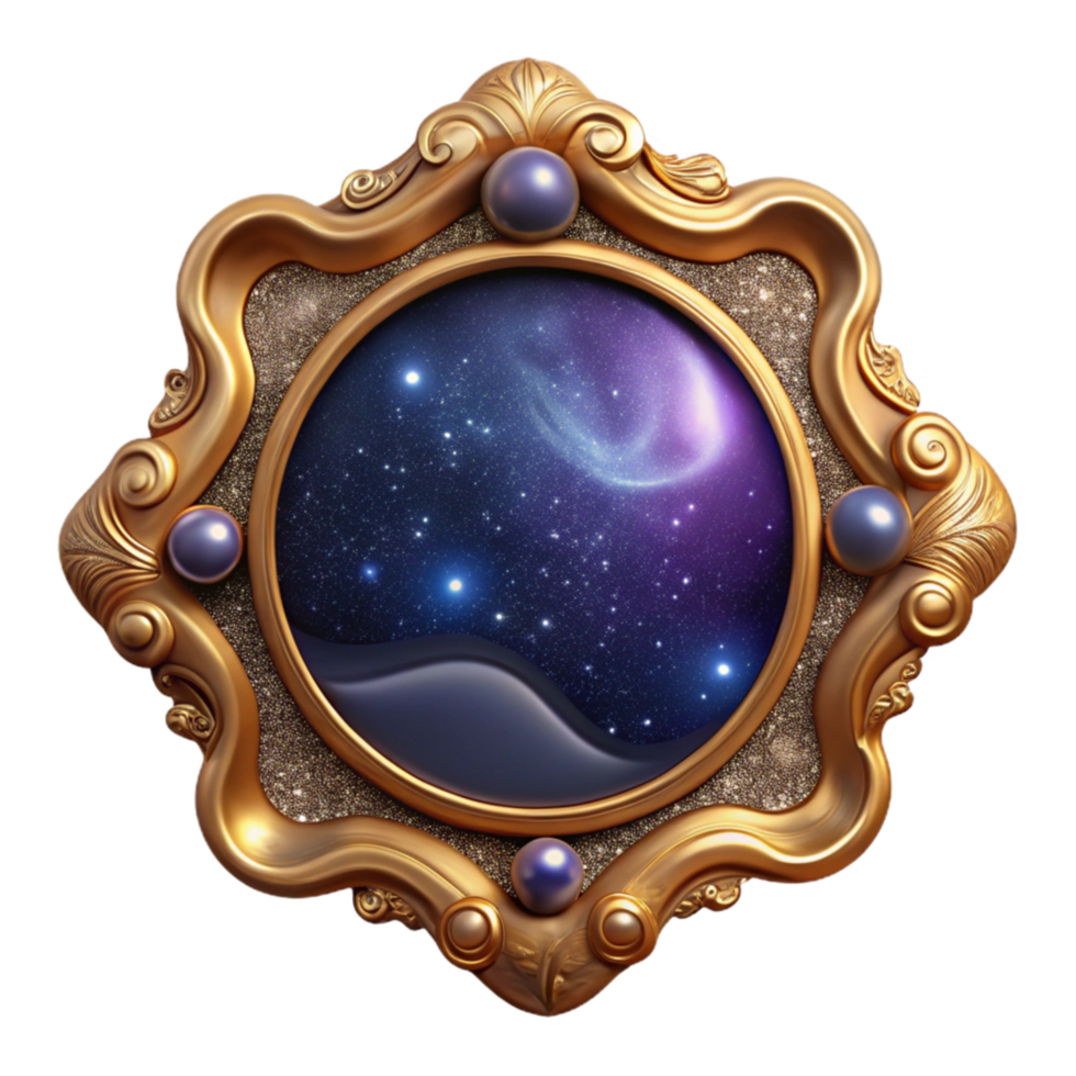 serene traditional Vintage Picture Frame Cutout with Ornate Border professional png