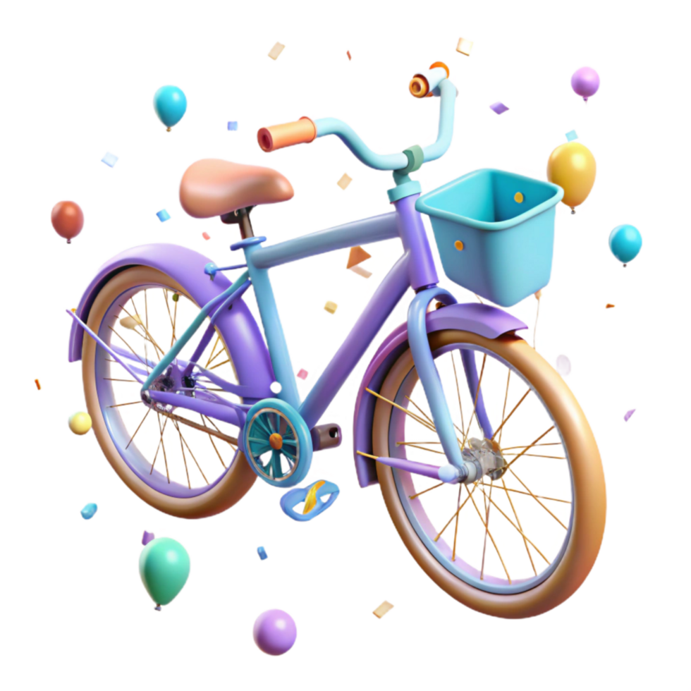 magnificent abstract Bicycle Transparent Background with Two Wheels original png