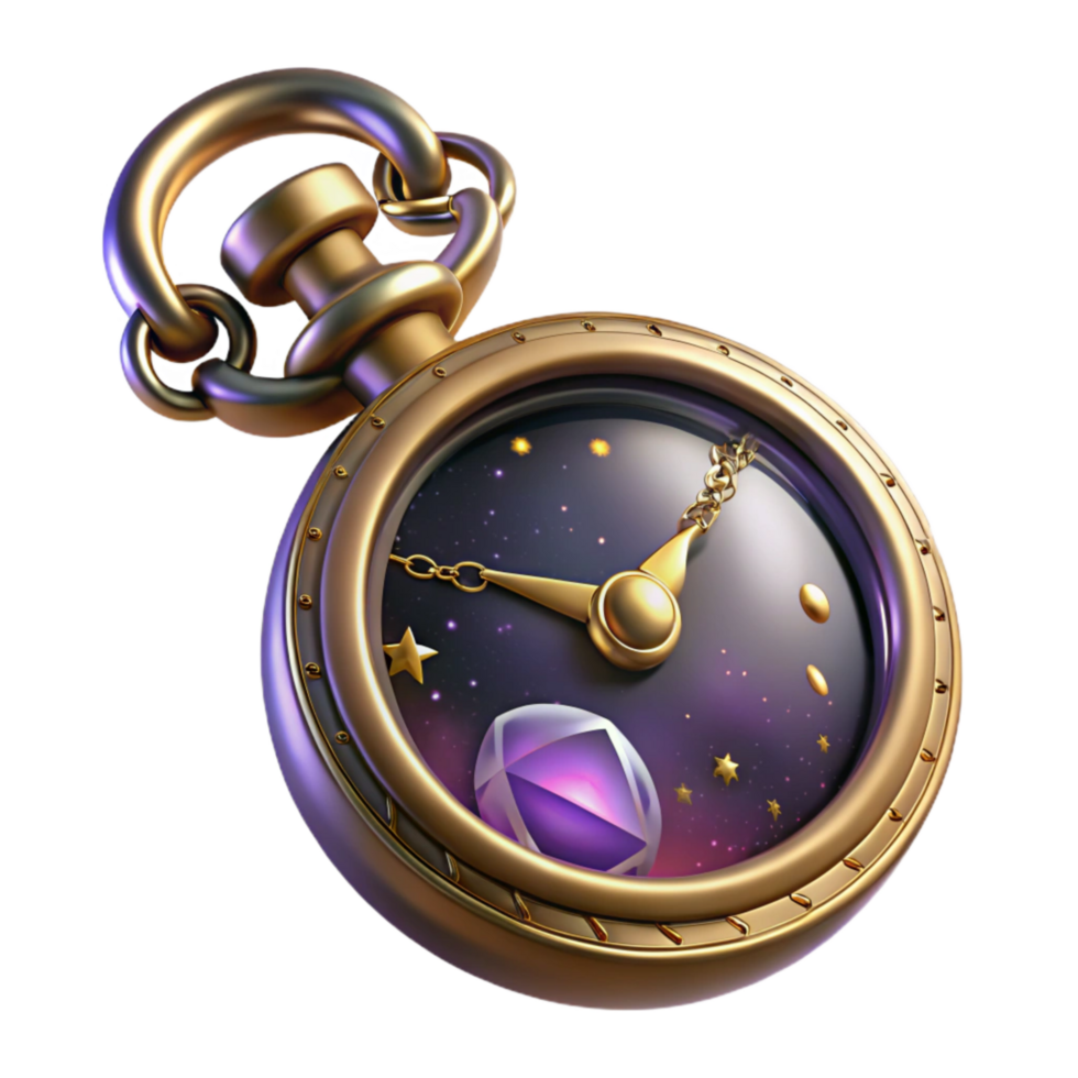 stunning artistic Vintage Stopwatch with Chain Cutout professional png