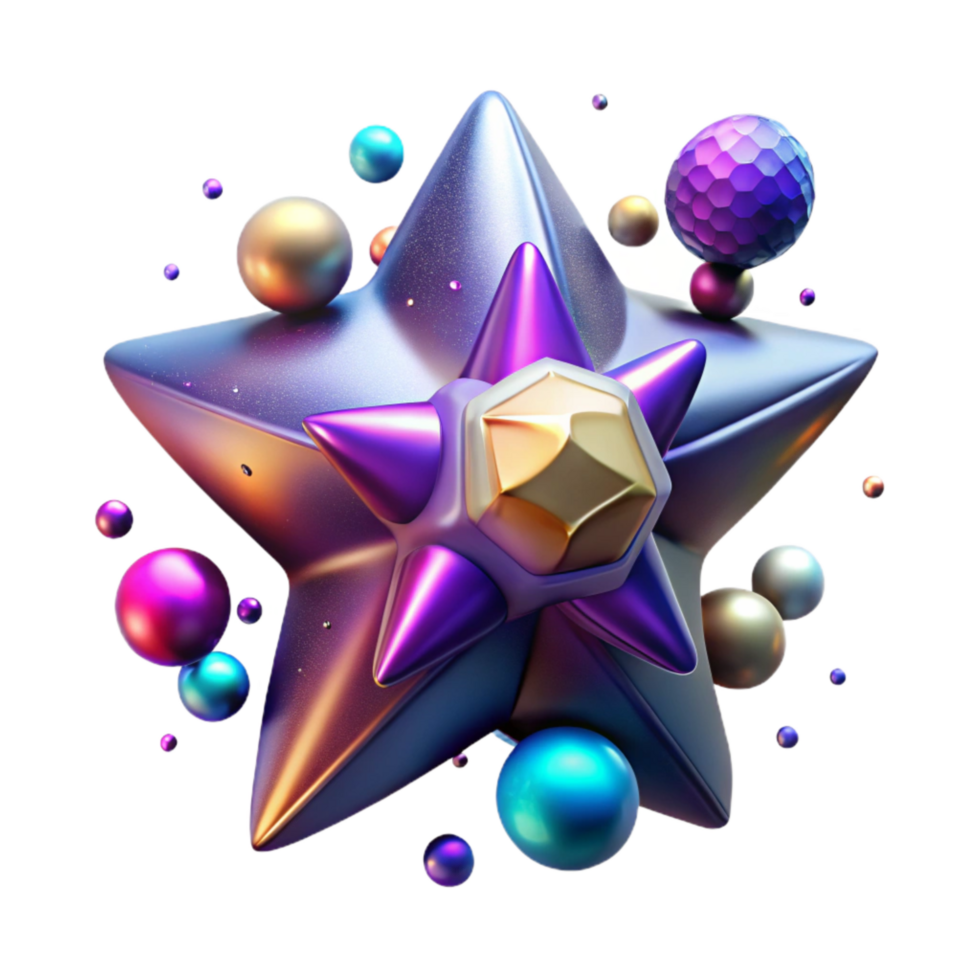 beautiful traditional Binary Star System Transparent Background with Orbiting Planets detailed png