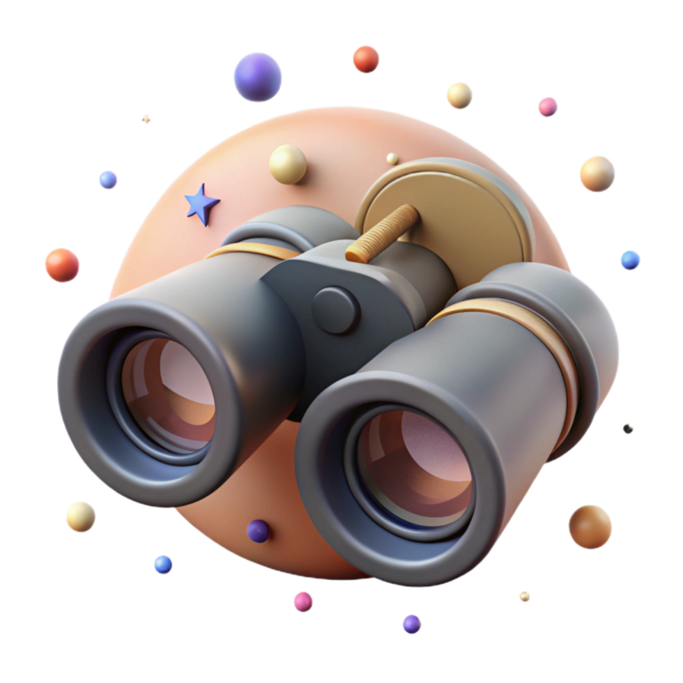 dramatic creative Binoculars Isolated with Wide Field of View professional png