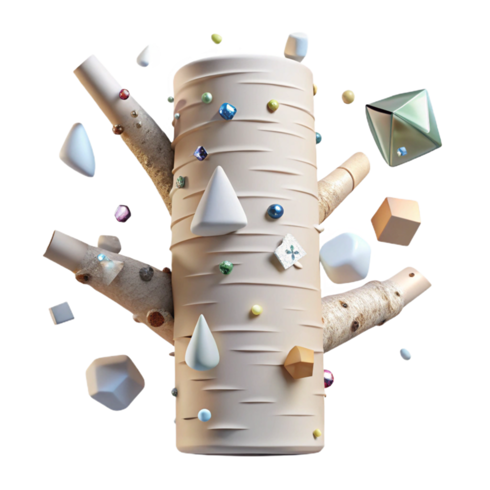 elegant modern Birch Tree White Bark Texture Transparent Background high quality png