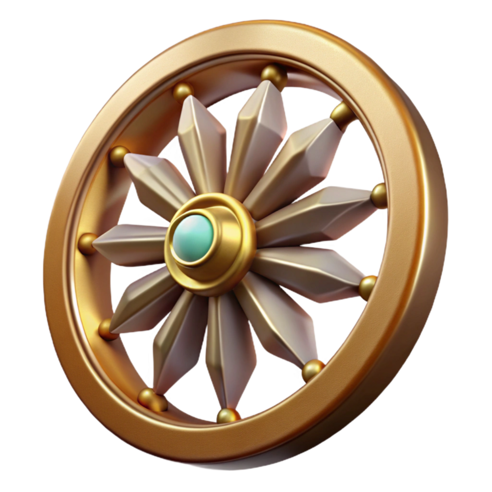 vibrant vintage Vintage Wagon Wheel Cutout with Spoke Detail authentic png