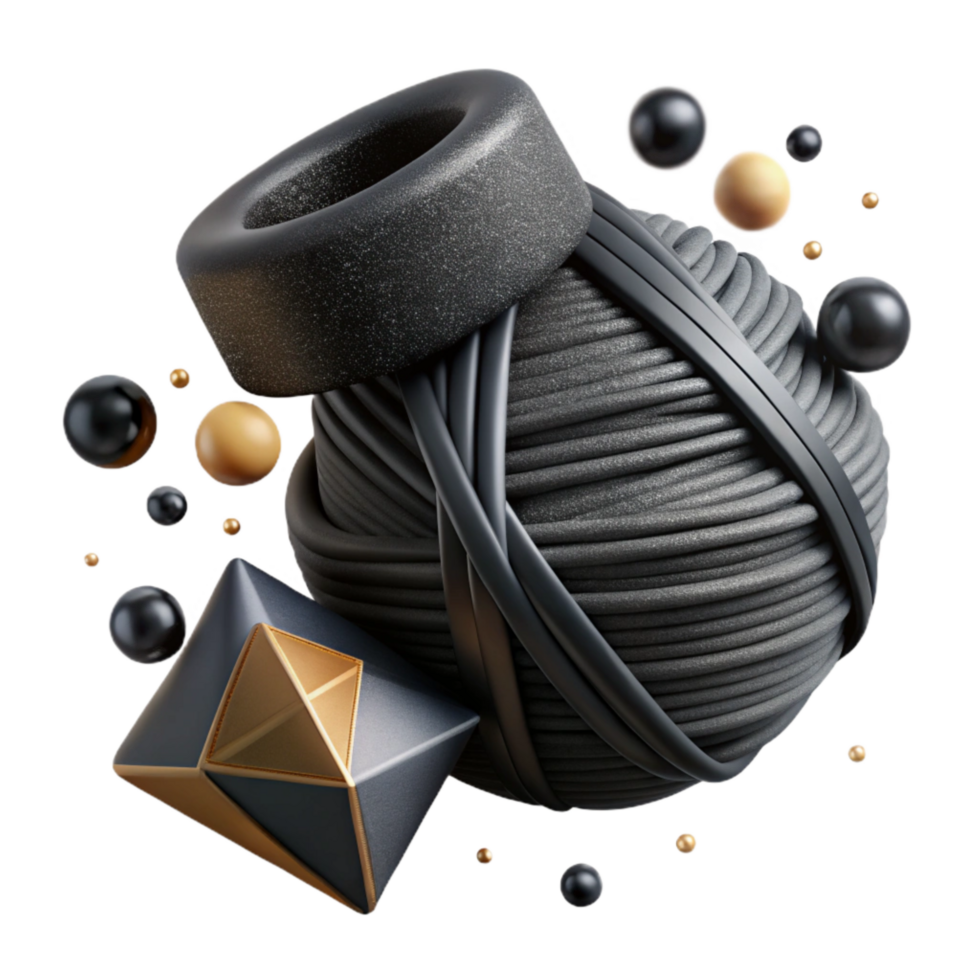 wonderful contemporary Black Thread with Clean Cut Edges Cutout authentic png