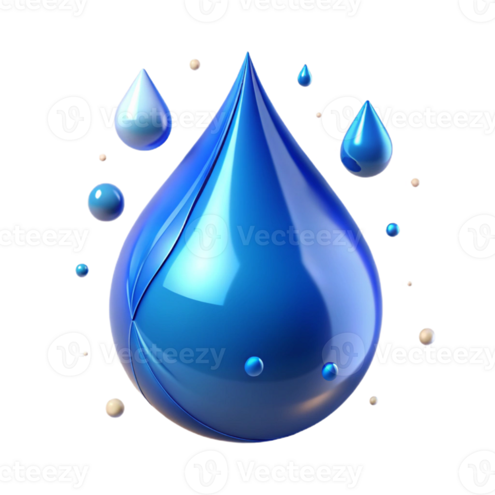 serene vintage Blue Raindrop Ripple Effect Transparent Background original png