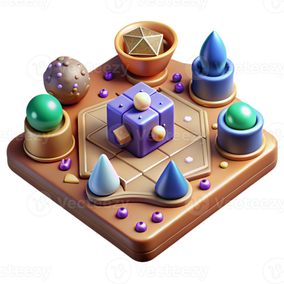 magnificent modern Board Game Isolated with Dice and Pieces png