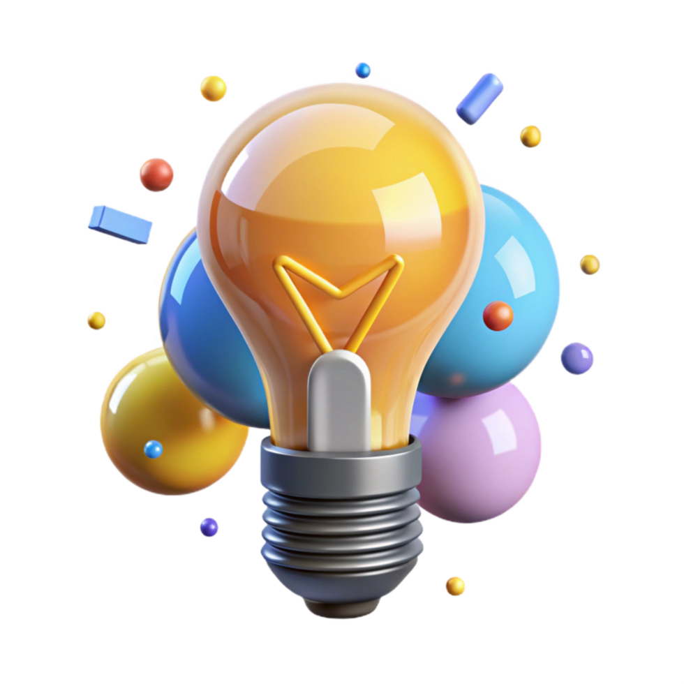 stunning abstract Bright Light Bulb with Filament Detail Cutout exclusive png