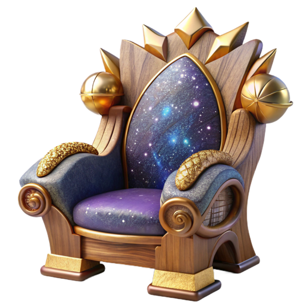 dramatic classic Wooden Sculpture Chair Rustic Design Handcrafted Detail Cutout png