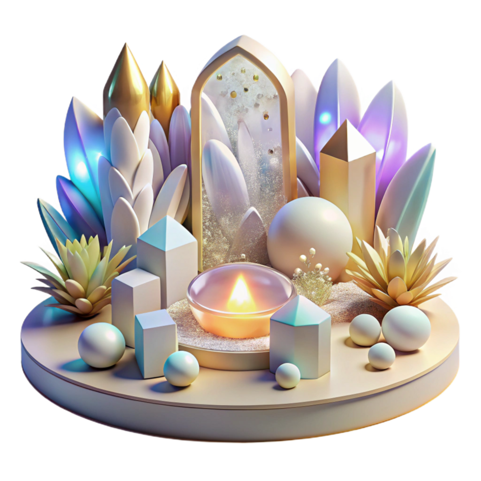 elegant artistic Bright Sunlight Healing Garden Scene Transparent Background premium png