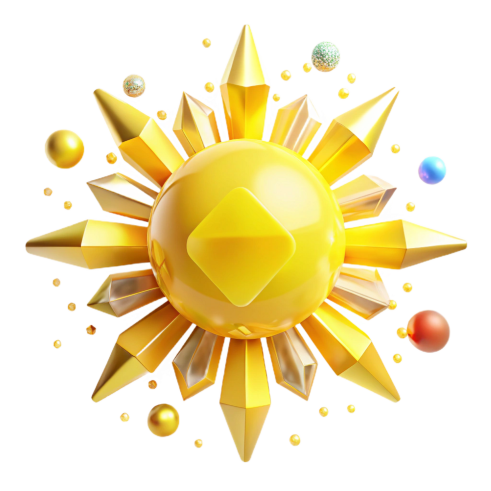 elegant vintage Bright Yellow Healing Sunbeam Transparent Background genuine png