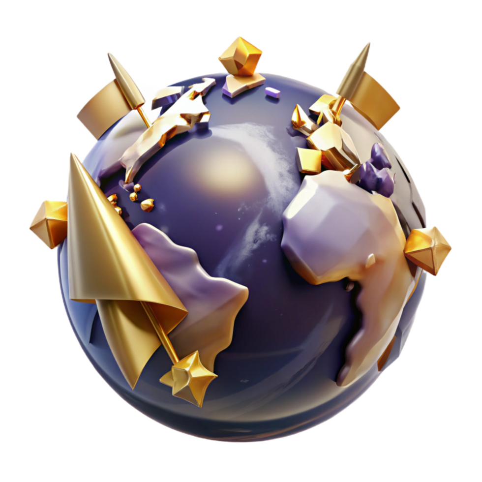 impressive artistic World Map with Flags Transparent Background original png