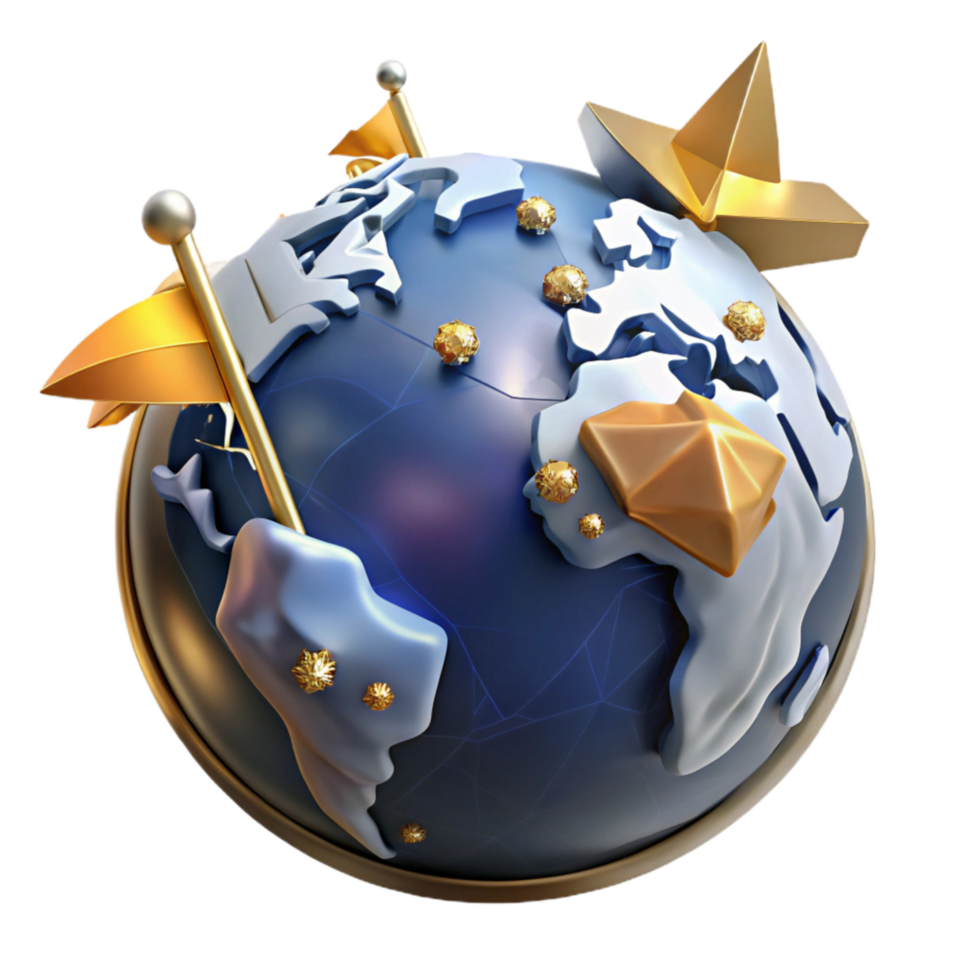 vibrant rustic World Map with Flags Transparent Background genuine png