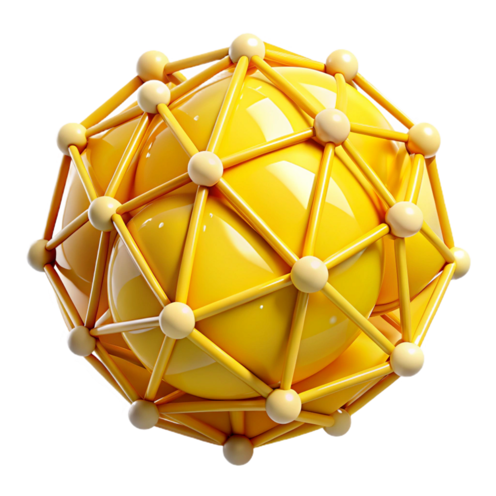 magnificent modern Bright Yellow Network Grid Cutout high resolution png