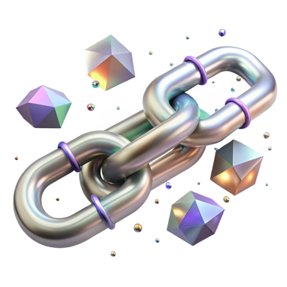 beautiful contemporary Broken Chain Link Transparent Background Close Up high resolution png