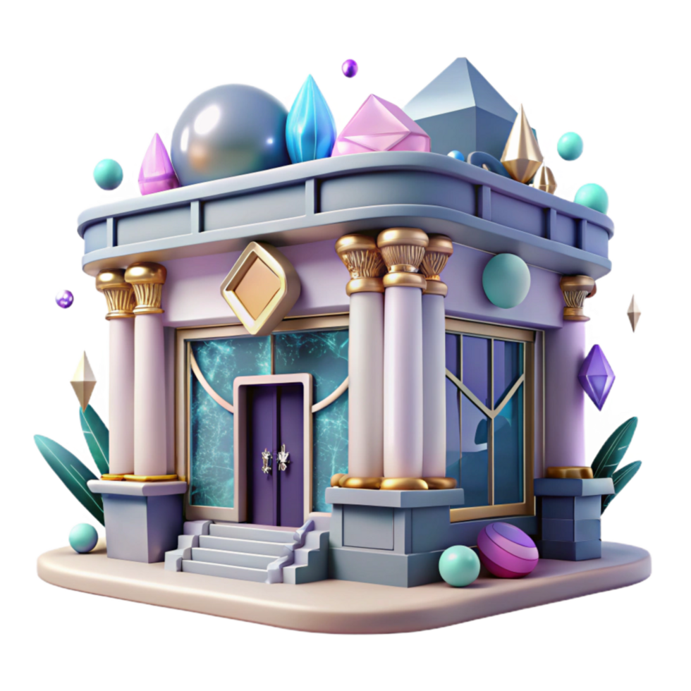 magnificent artistic Building Facade Transparent Background with Architectural Details premium png