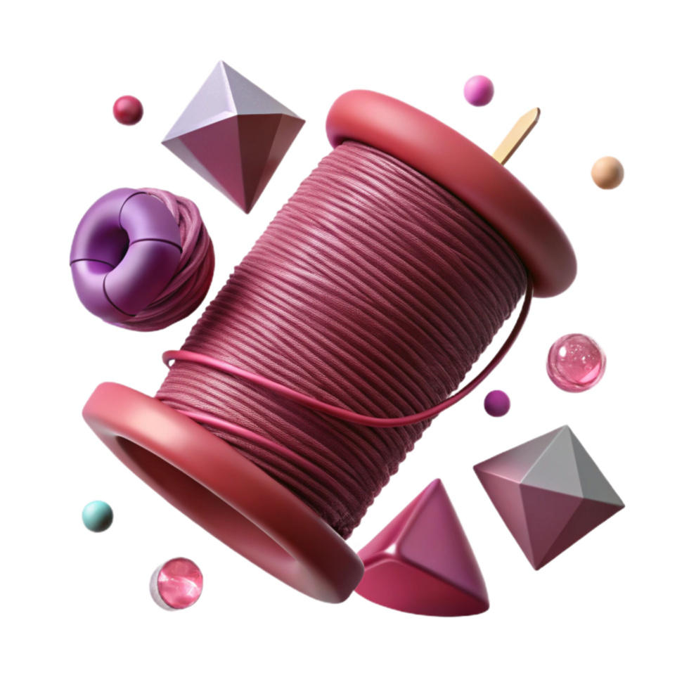 beautiful abstract Burgundy Thread Cutout Transparent Background Deep Tone high quality png