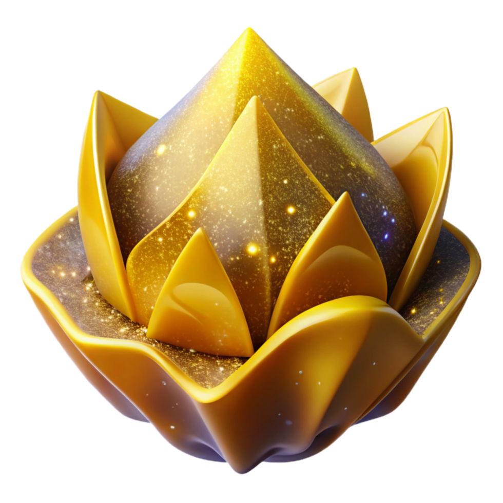 vibrant vintage Yellow Abstract Shape with Drop Shadow Isolated high quality png
