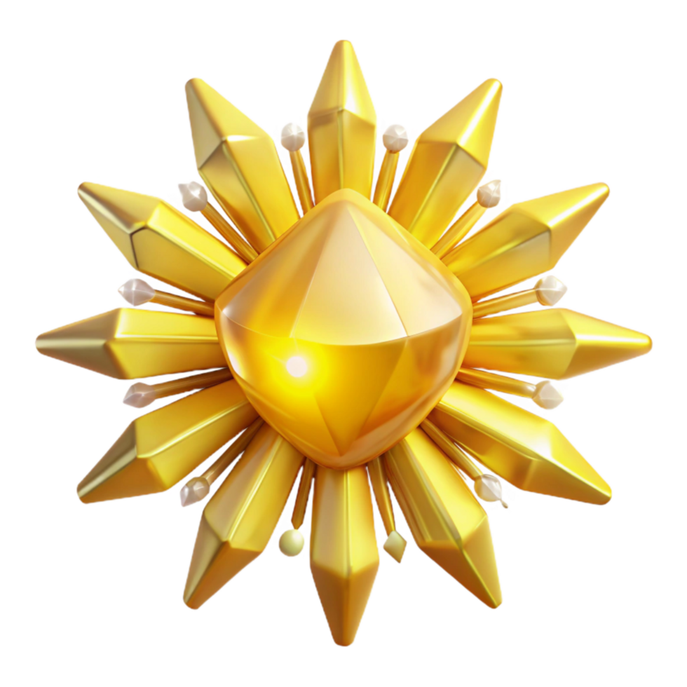 beautiful modern Yellow Sunburst Graphic with Soft Glow Transparent Background genuine png