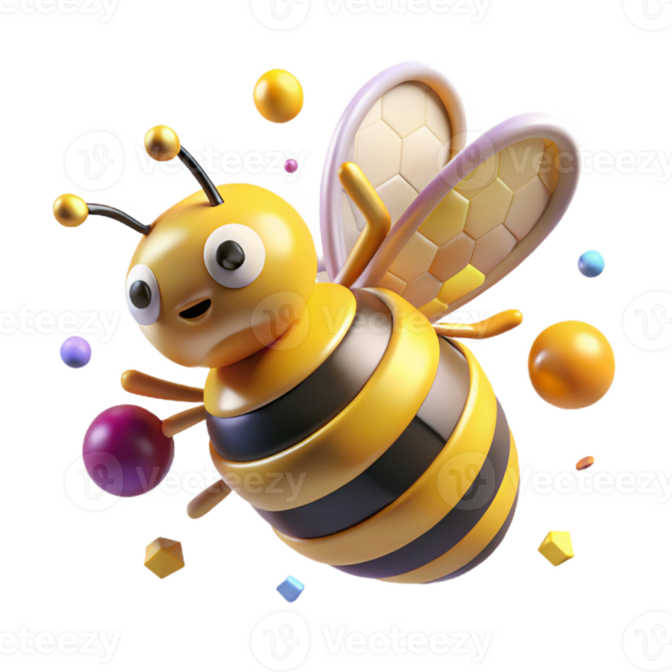 stunning rustic Busy Bee Yellow Stripes Transparent Background png