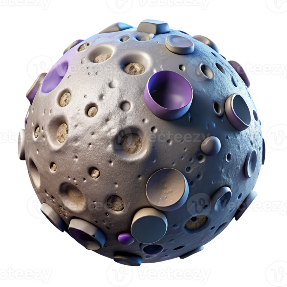 serene modern Cratered Moon Surface Cutout with Detailed Texture genuine png