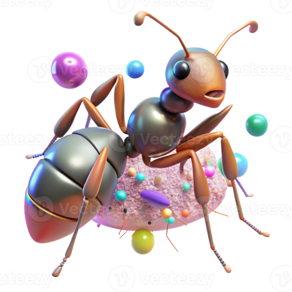 impressive artistic Crawling Ant Detailed Anatomy Isolated professional png