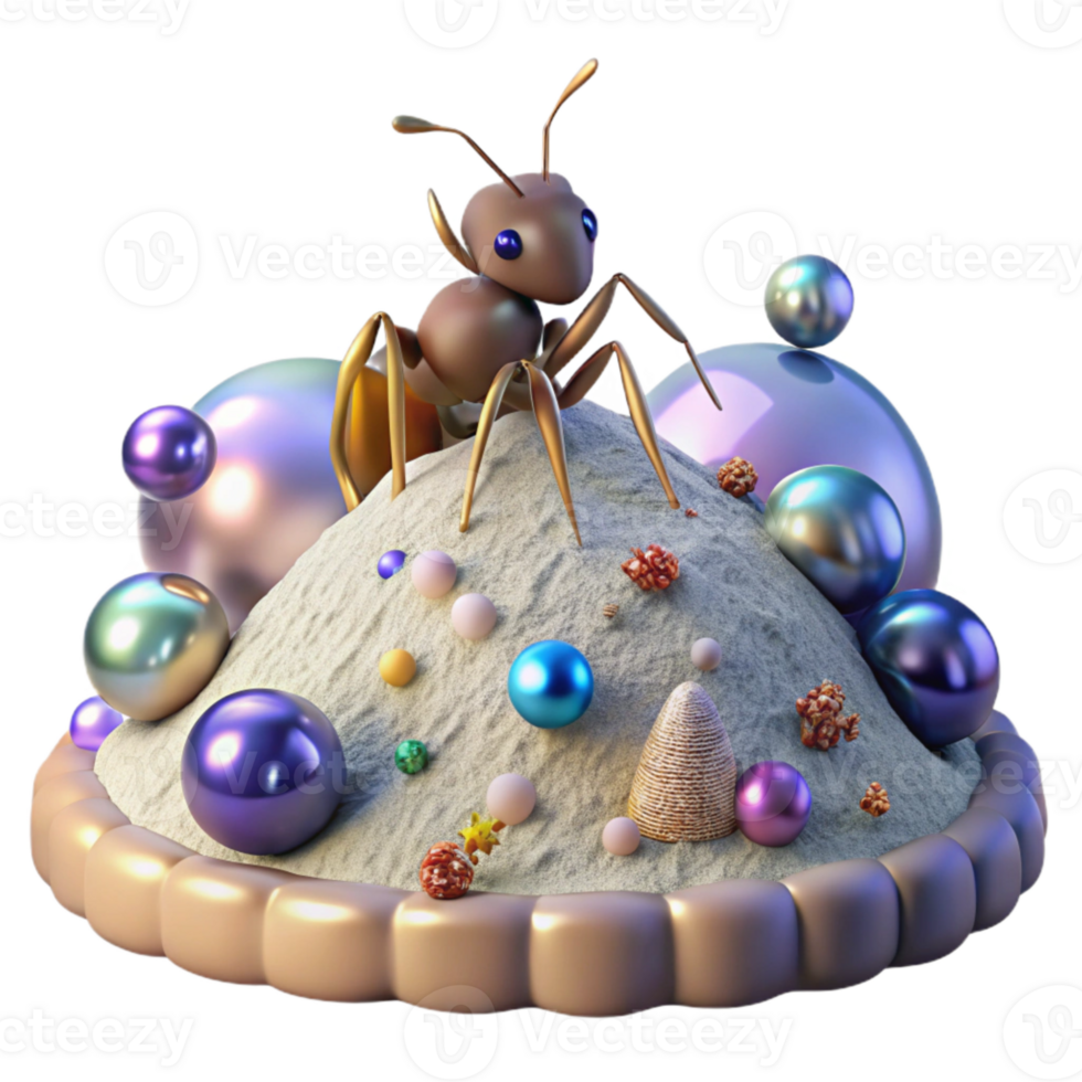 impressive creative Crawling Ant Hill Colony Transparent Background professional png