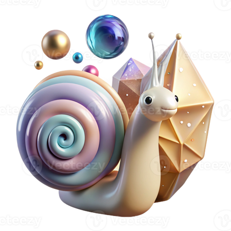dramatic classic Crawling Snail Spiral Shell Transparent Background original png