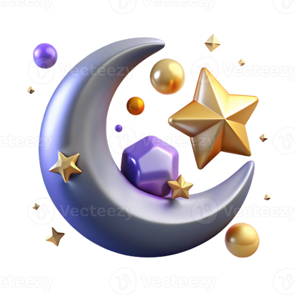 magnificent modern Crescent Moon Cutout with Soft Glow premium png