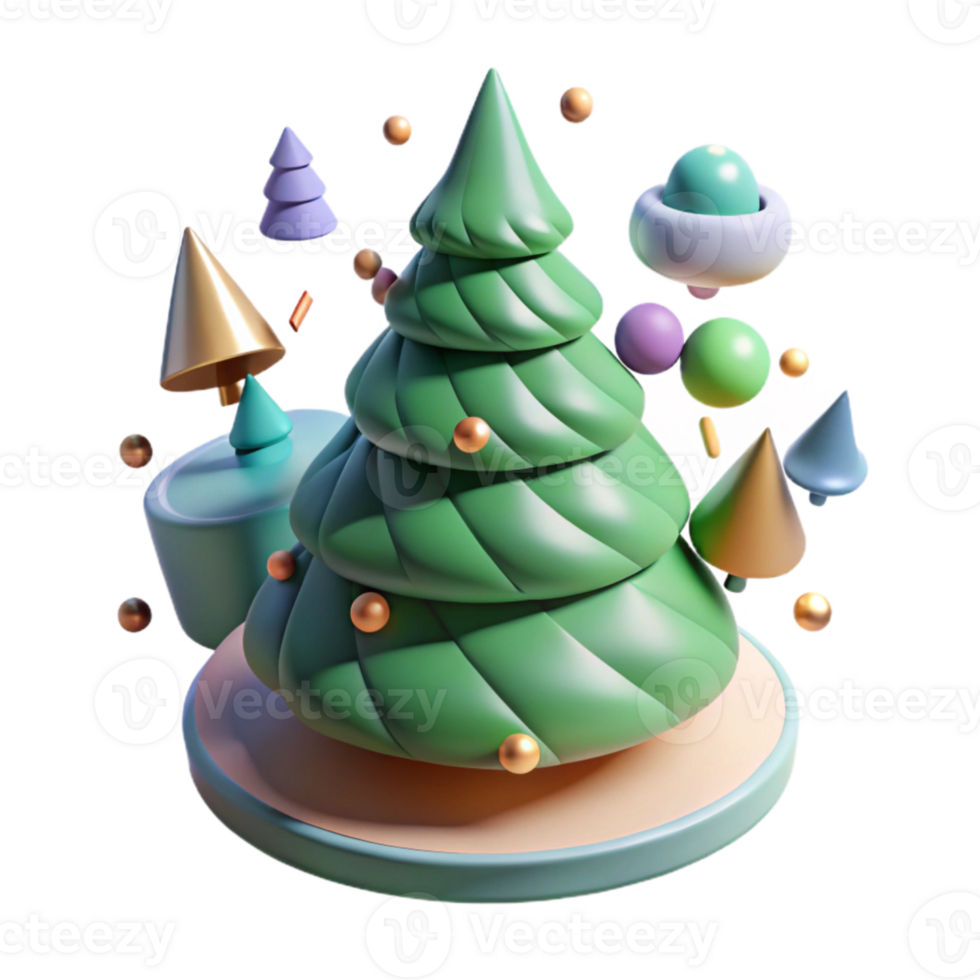 elegant contemporary Cypress Tree Top View Conical Shape Cutout professional png