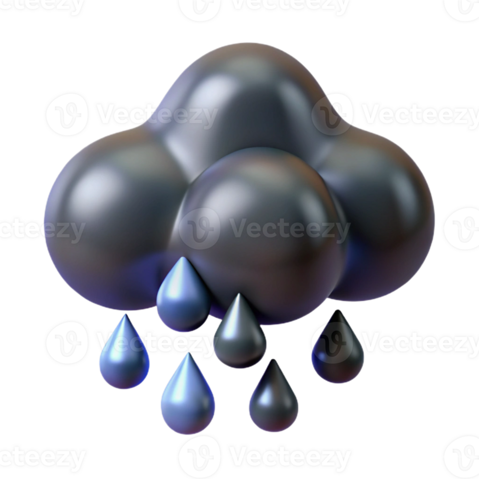 magnificent rustic Dark Gray Rain Cloud Isolated Element original png