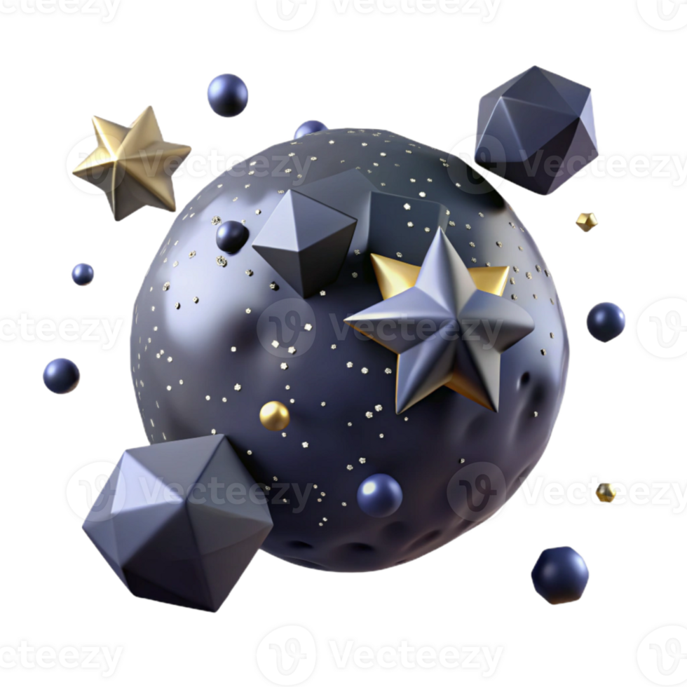 beautiful minimalist Dark Night Sky with Stars Transparent Isolated detailed png