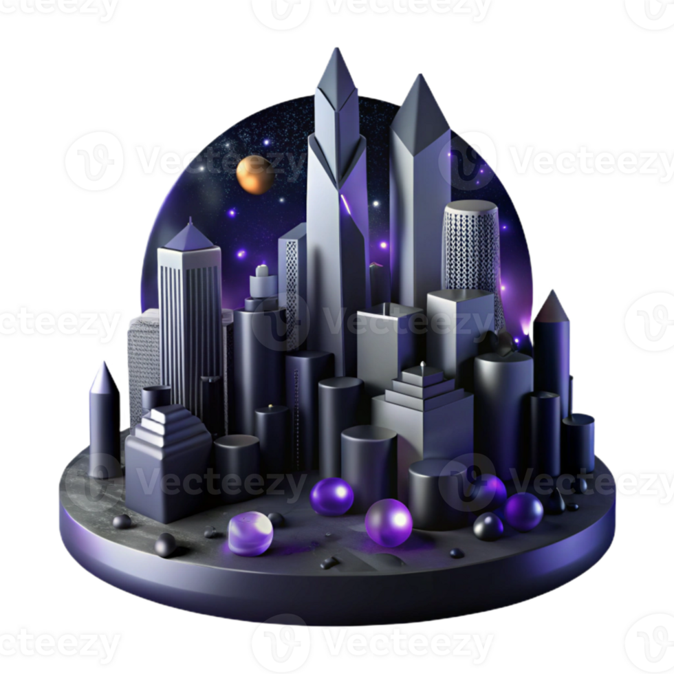 magnificent traditional Dark Shadowy City Skyline Silhouette Isolated genuine png