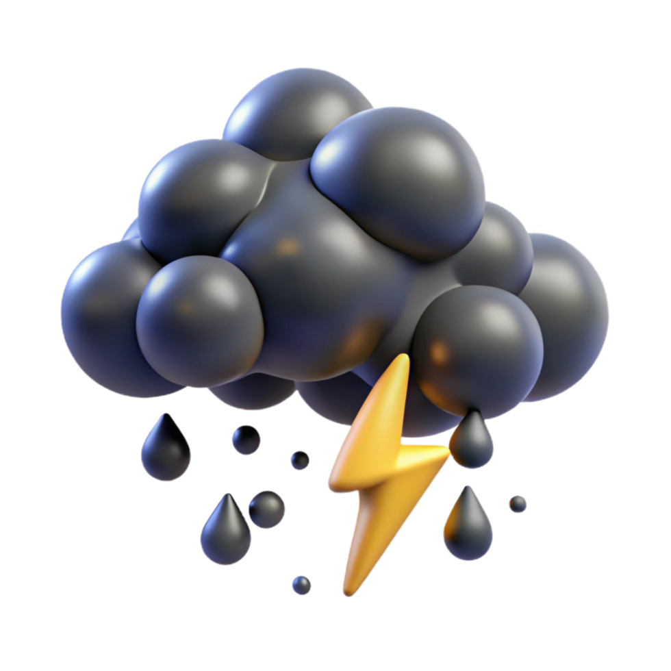 magnificent traditional Dark Storm Clouds with Lightning Transparent Background authentic png