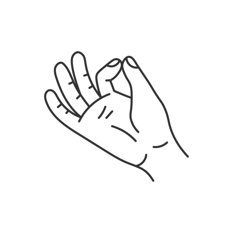 Jnana Mudra Yoga Hand Gesture vector